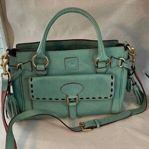 Dooney & Bourke Turquoise Florentine Medium Pocket Satchel